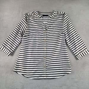 The Limited Striped Black and White Women's Top Medium
